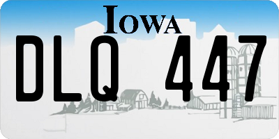 IA license plate DLQ447