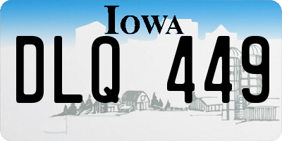 IA license plate DLQ449