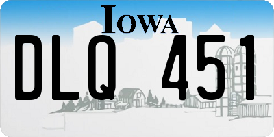 IA license plate DLQ451