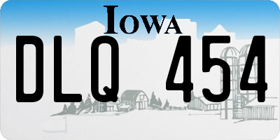 IA license plate DLQ454