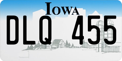 IA license plate DLQ455