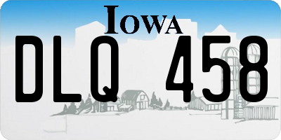 IA license plate DLQ458