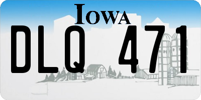 IA license plate DLQ471