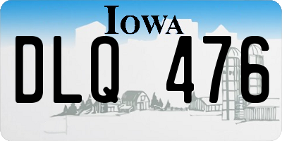 IA license plate DLQ476