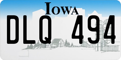 IA license plate DLQ494