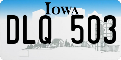 IA license plate DLQ503