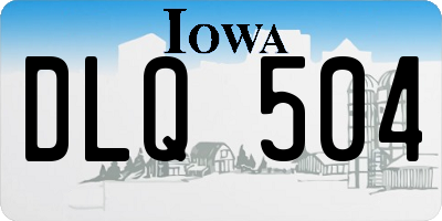 IA license plate DLQ504