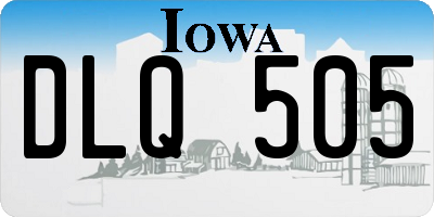 IA license plate DLQ505