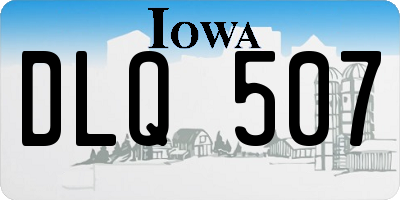 IA license plate DLQ507