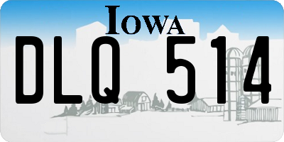 IA license plate DLQ514