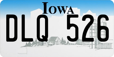 IA license plate DLQ526