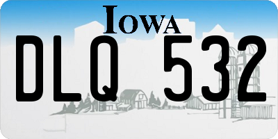 IA license plate DLQ532