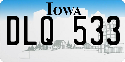 IA license plate DLQ533