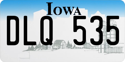 IA license plate DLQ535