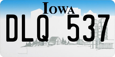 IA license plate DLQ537