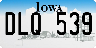 IA license plate DLQ539