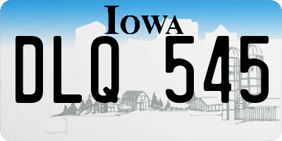 IA license plate DLQ545