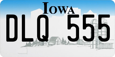 IA license plate DLQ555