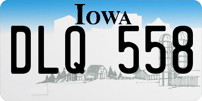 IA license plate DLQ558