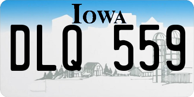 IA license plate DLQ559