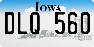 IA license plate DLQ560