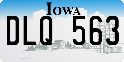 IA license plate DLQ563