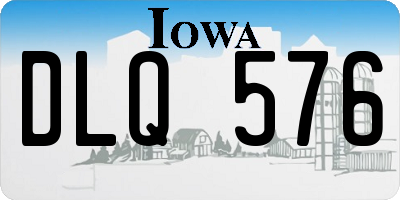 IA license plate DLQ576