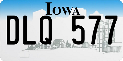 IA license plate DLQ577