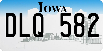 IA license plate DLQ582