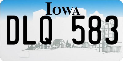 IA license plate DLQ583