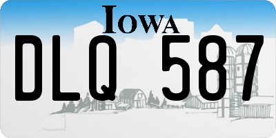 IA license plate DLQ587