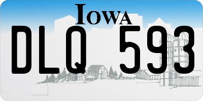 IA license plate DLQ593