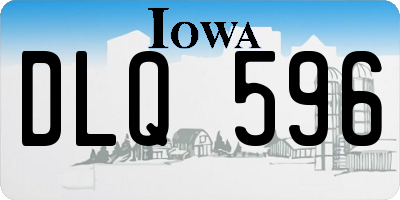 IA license plate DLQ596