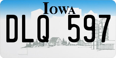 IA license plate DLQ597