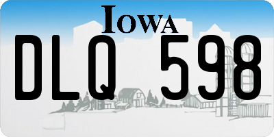 IA license plate DLQ598