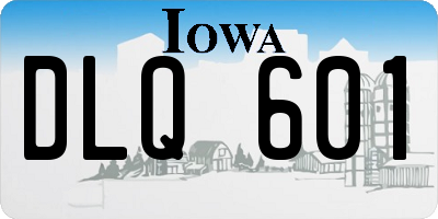 IA license plate DLQ601