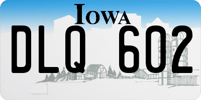 IA license plate DLQ602