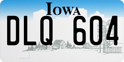 IA license plate DLQ604