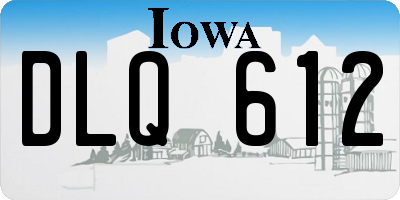 IA license plate DLQ612