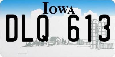 IA license plate DLQ613