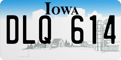 IA license plate DLQ614