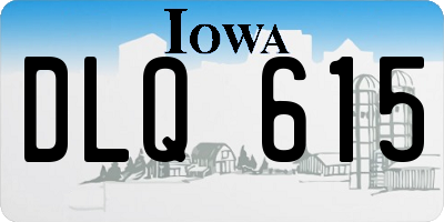 IA license plate DLQ615