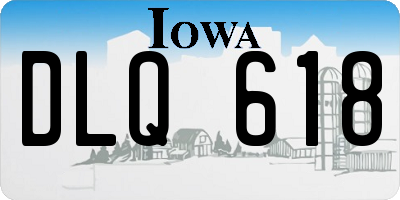 IA license plate DLQ618