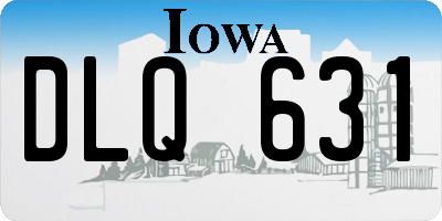 IA license plate DLQ631