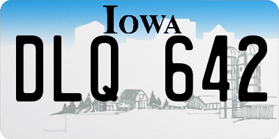 IA license plate DLQ642