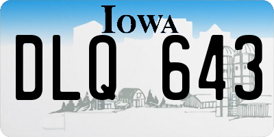 IA license plate DLQ643