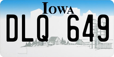 IA license plate DLQ649