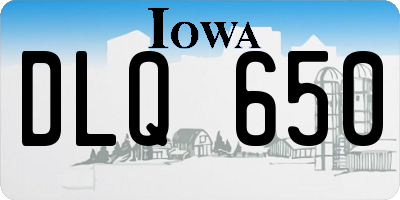 IA license plate DLQ650