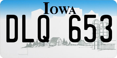 IA license plate DLQ653