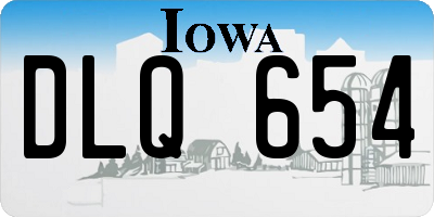 IA license plate DLQ654